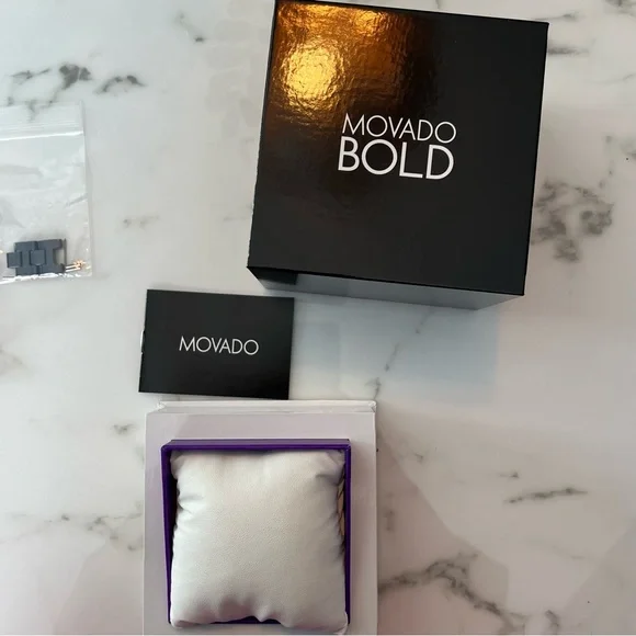 Movado Bold Evolution Quartz Blue Dial Ladies Watch 36mm Monochrome - Picture 6 of 11